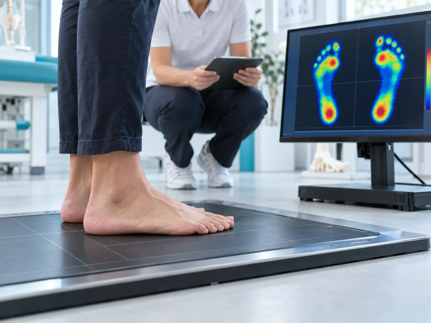 Digital foot pressure map from an assessment