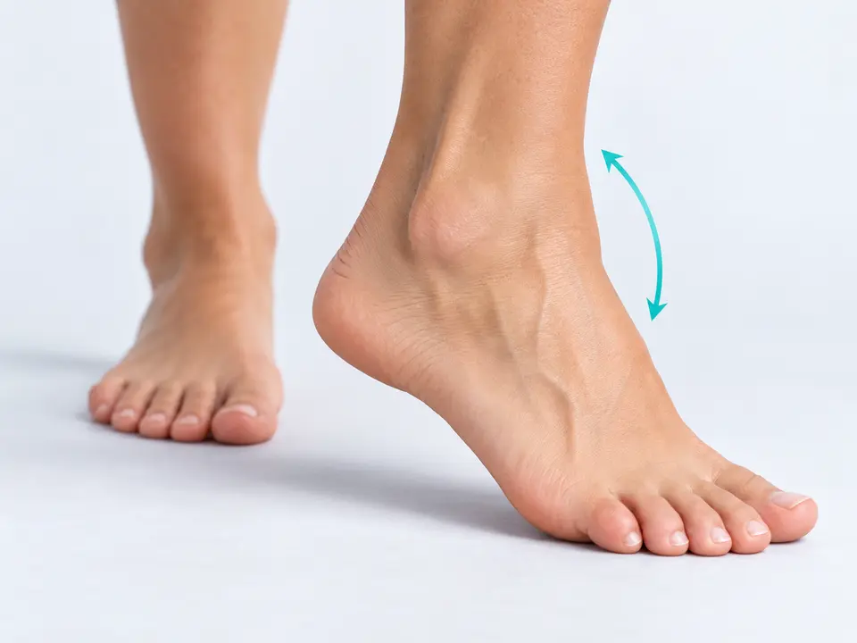 Ankle movement associated with instability