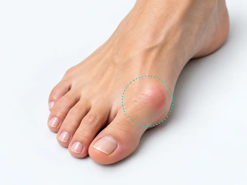 Bunion at the joint beside the big toe