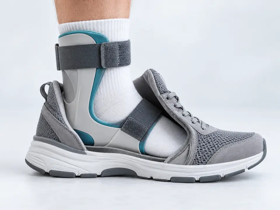 Orthotic solution fitted with suitable footwear after surgery